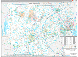 Fitchburg-Leominster Metro Area Wall Map Premium Style 2026